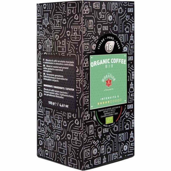 Indulge in Mokaflor's Bio-Nature Organic E.S.E. Espresso Coffee Pods - 18 units of pure luxury and sustainability for your coffee cravings!