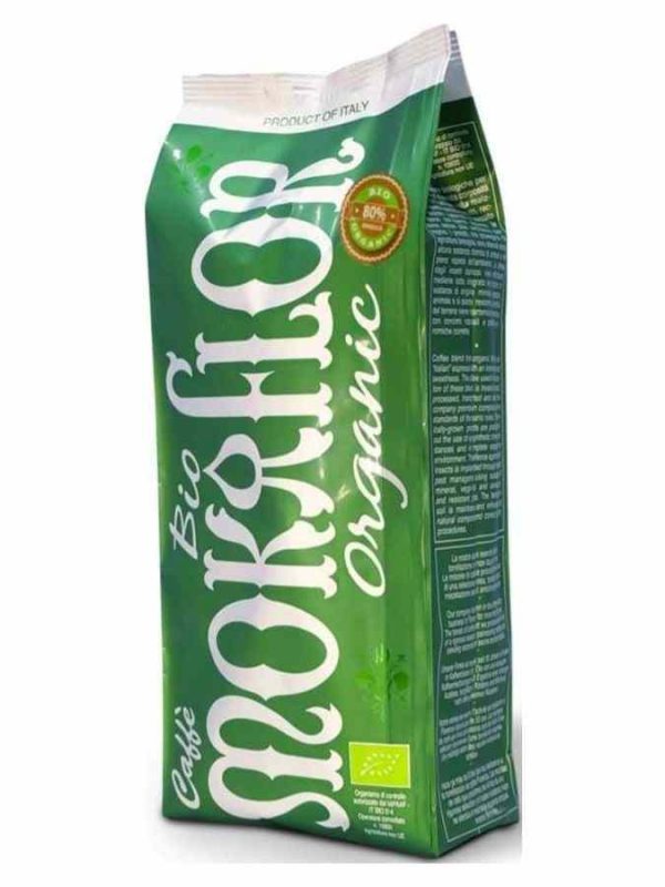Premium Organic Mokaflor Bio 80% Arabica 1 kg Coffee Beans - Rich, aromatic blend for coffee enthusiasts seeking quality and sustainability