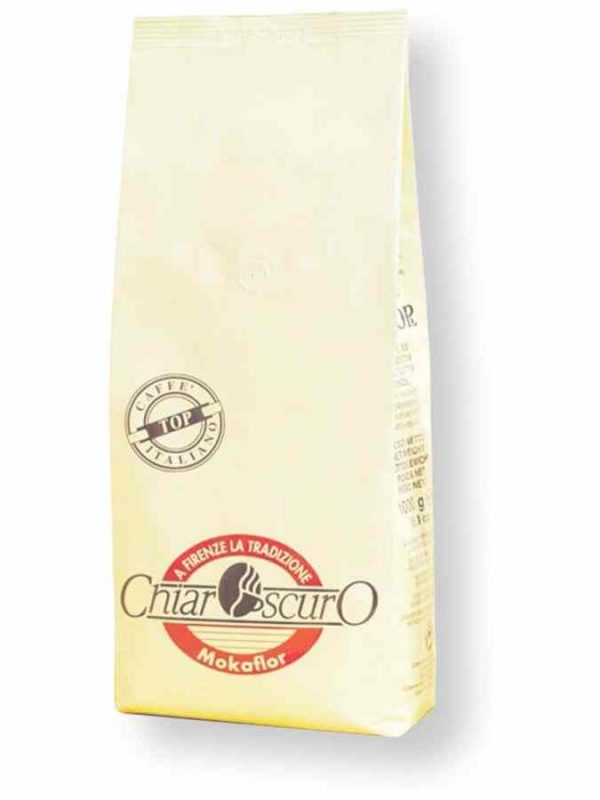 Mokaflor Chiaroscuro Decaffeinated Coffee - Premium CO2 Decaffeinated Blend for a Smooth and Rich Taste - Buy Online!