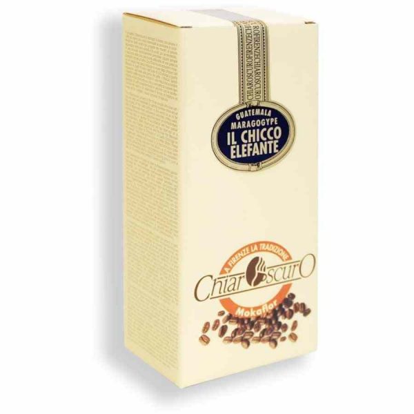 Mokaflor Chiaroscuro Coffee Guatemala Maragogype - Rich and exquisite single origin coffee beans from Guatemala for coffee lovers.