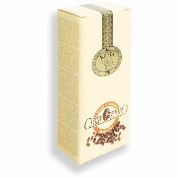Experience the rich flavors of Mokaflor Chiaroscuro Kenya Coffee AA, a premium blend with vibrant notes, perfect for coffee aficionados.