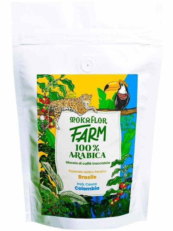 Enjoy the rich aroma and flavor of Mokaflor FARM 100% Arabica 250 g Coffee Beans - premium quality beans for your perfect cup of coffee!