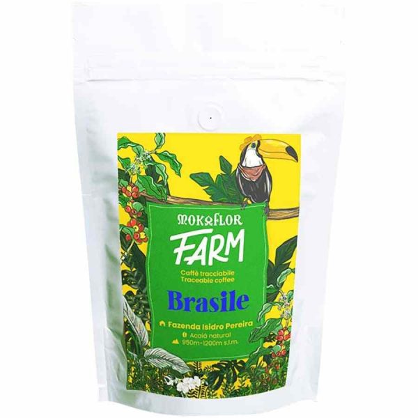 Mokaflor FARM Brasile Fazenda Isidro Pereira 250g Coffee Beans: Experience the rich flavors of Brazilian coffee perfection in every sip!