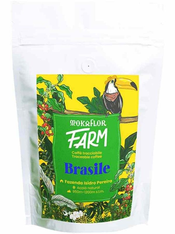 Mokaflor FARM Brasile Fazenda Isidro Pereira 250g Coffee Beans: Experience the rich flavors of Brazilian coffee perfection in every sip!
