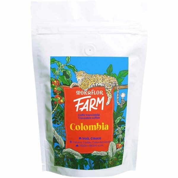 Mokaflor FARM Colombia Inzà Cauca 250 g Coffee Beans - Rich and full-bodied gourmet coffee beans from the Colombian mountains