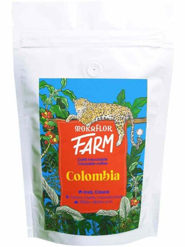 Mokaflor FARM Colombia Inzà Cauca 250 g Coffee Beans - Rich and full-bodied gourmet coffee beans from the Colombian mountains