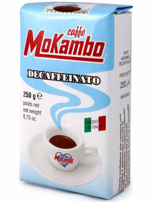 Indulge in Mokambo Decaffeinato Decaffeinated Coffee for a rich, aromatic caffeine-free brew - the perfect choice for coffee lovers.