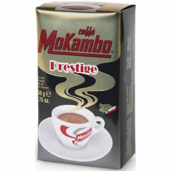 Indulge in luxury with Mokambo Prestige 250 g Ground Coffee - a premium blend of rich flavor and aroma. Perfect for coffee connoisseurs.