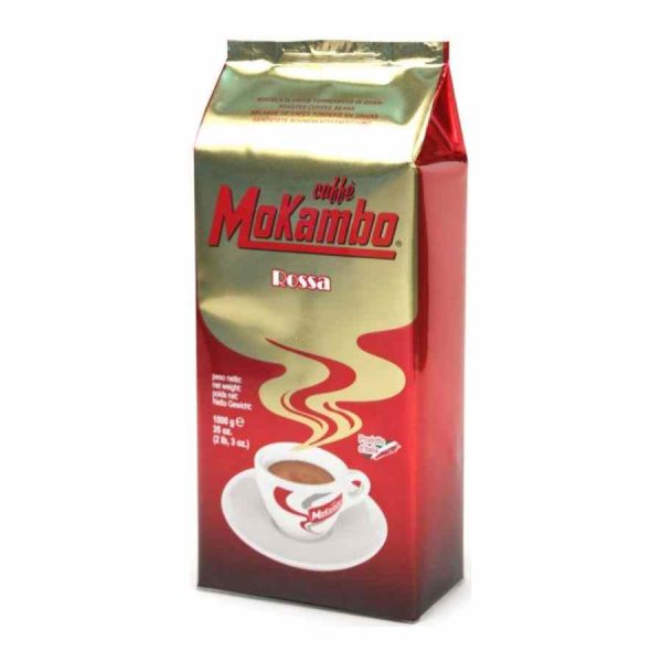 Premium Mokambo Rossa 1 kg coffee beans - Full-bodied Italian roast for the perfect cup of espresso, buy online now!