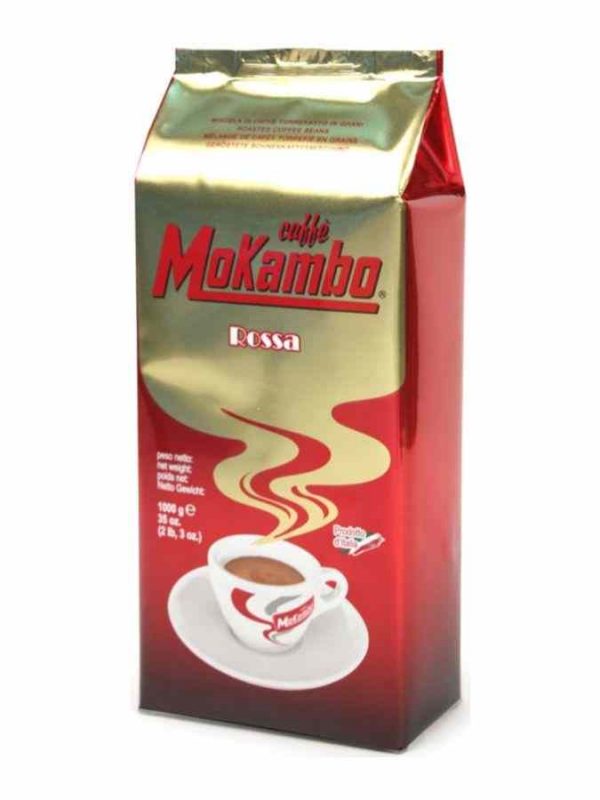 Premium Mokambo Rossa 1 kg coffee beans - Full-bodied Italian roast for the perfect cup of espresso, buy online now!