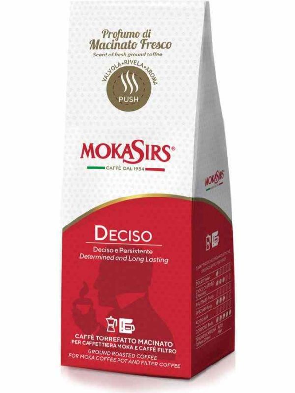 Indulge in the rich flavor of MokaSirs Deciso - a premium coffee blend for true coffee enthusiasts. Buy now for a taste like no other!