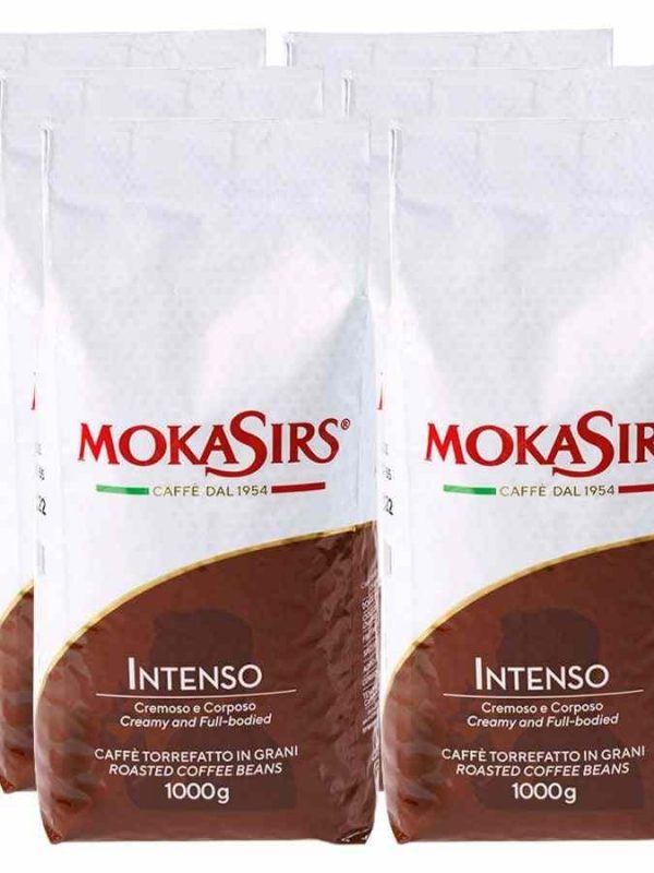 Delight your senses with MokaSirs Intenso coffee beans - rich, bold, and irresistibly aromatic coffee blend for the perfect pick-me-up.