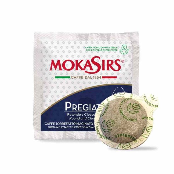 Indulge in luxury with MokaSirs Pregiato Espresso Coffee capsules, 200 units - premium quality for your perfect cup of espresso!
