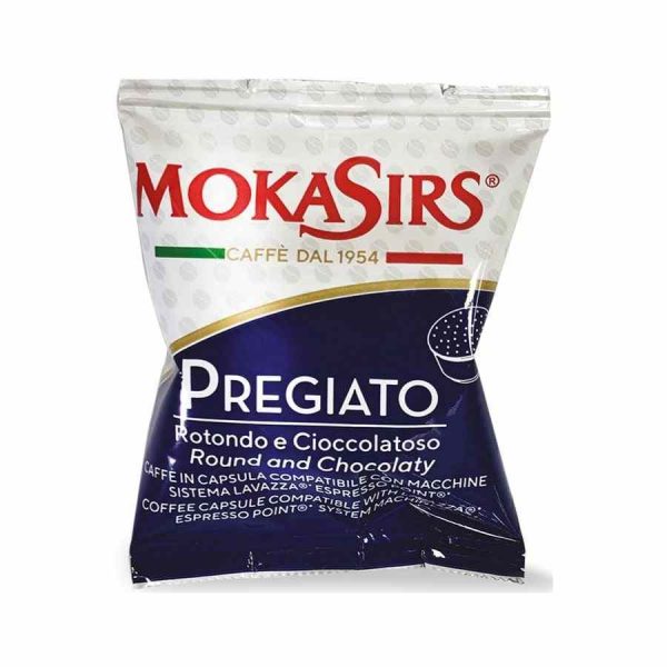 Indulge in MokaSirs Pregiato Lavazza Espresso Point Capsules - 100 premium capsules for rich espresso flavors at home. Fast shipping, order now! 🚀