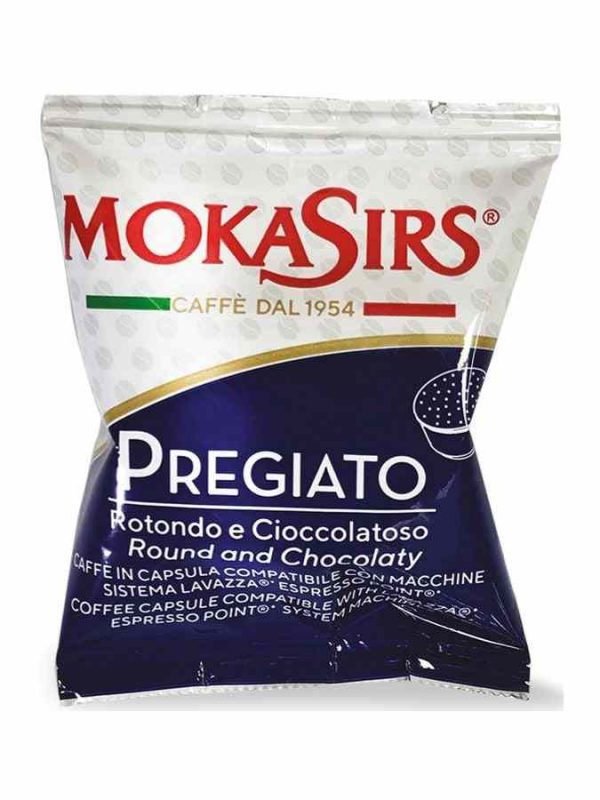 Indulge in MokaSirs Pregiato Lavazza Espresso Point Capsules - 100 premium capsules for rich espresso flavors at home. Fast shipping, order now! 🚀