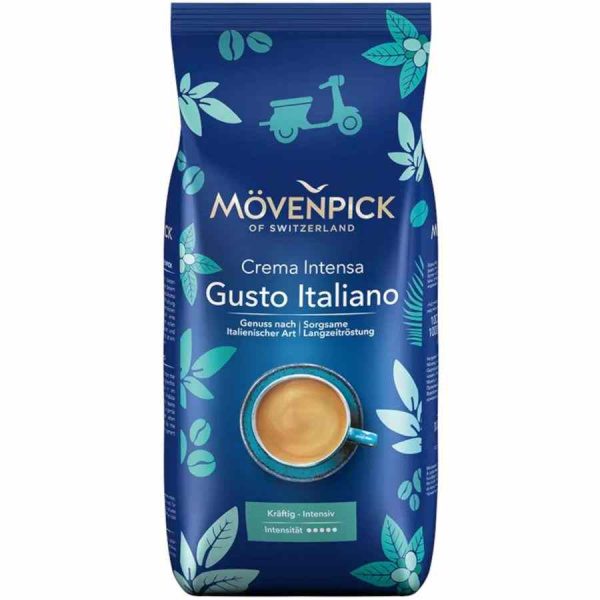 Indulge in the rich aroma of Movenpick Gusto Italiano Coffee Beans 1 kg - premium quality for the perfect brew experience.