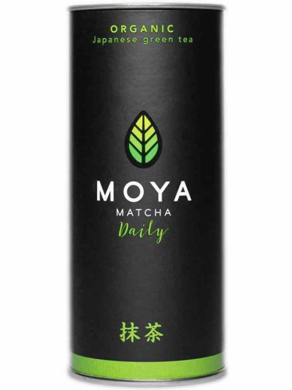 Experience the pure goodness of Moya Matcha Organic Daily Green Tea - your ultimate source of daily vitality and well-being.