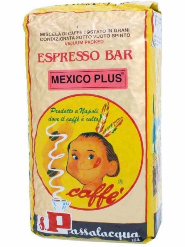 Passalacqua México Plus 1kg coffee beans: Rich and flavorful premium blend from Mexico for a gourmet coffee experience.