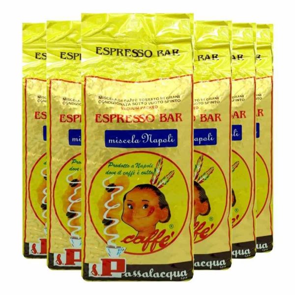 Premium Passalacqua Napoli Mix 6 x 1 kg Coffee Beans - Exquisite blend for coffee lovers, perfect for brewing at home or in cafes