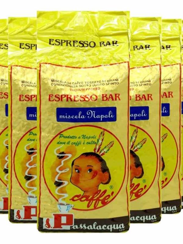 Premium Passalacqua Napoli Mix 6 x 1 kg Coffee Beans - Exquisite blend for coffee lovers, perfect for brewing at home or in cafes