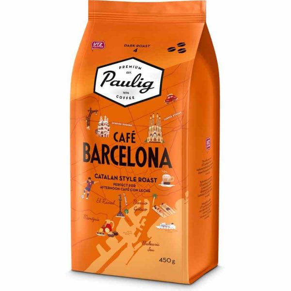 Experience the taste of Barcelona with Paulig Cafe Barcelona - premium quality coffee blend perfect for coffee lovers.