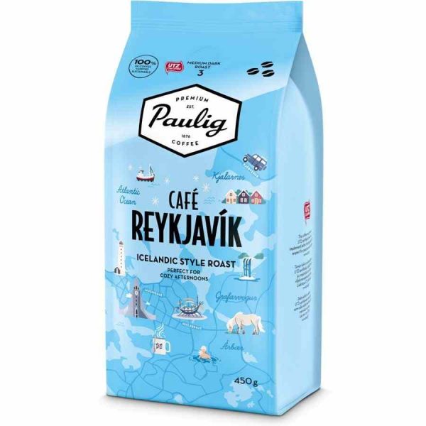Experience the taste of Iceland with Paulig Café Reykjavík - premium coffee blend for a rich and authentic brew at home.