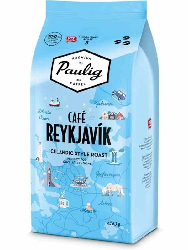 Experience the taste of Iceland with Paulig Café Reykjavík - premium coffee blend for a rich and authentic brew at home.