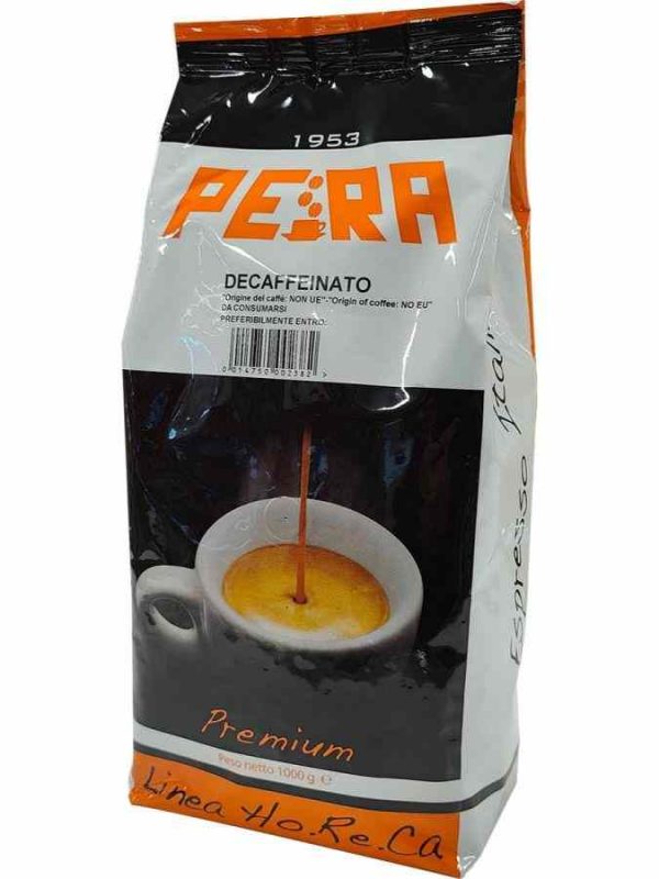 Premium 1 kg bag of Pear Decaf Coffee Beans, exquisite taste and aroma, perfect for coffee lovers seeking a smooth decaffeinated blend.