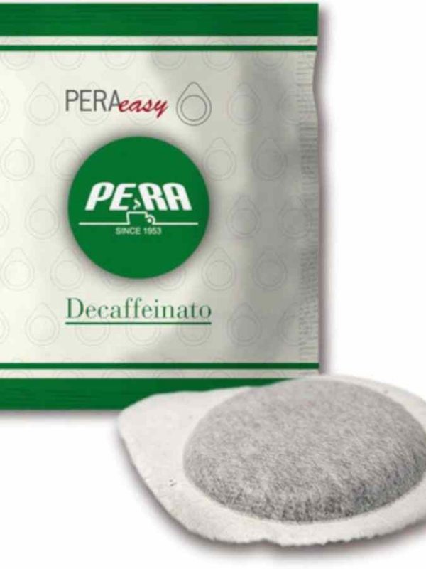 Decaffeinated Pêra E.S.E. espresso capsules for a smoother coffee experience - shop now for premium quality coffee pods!