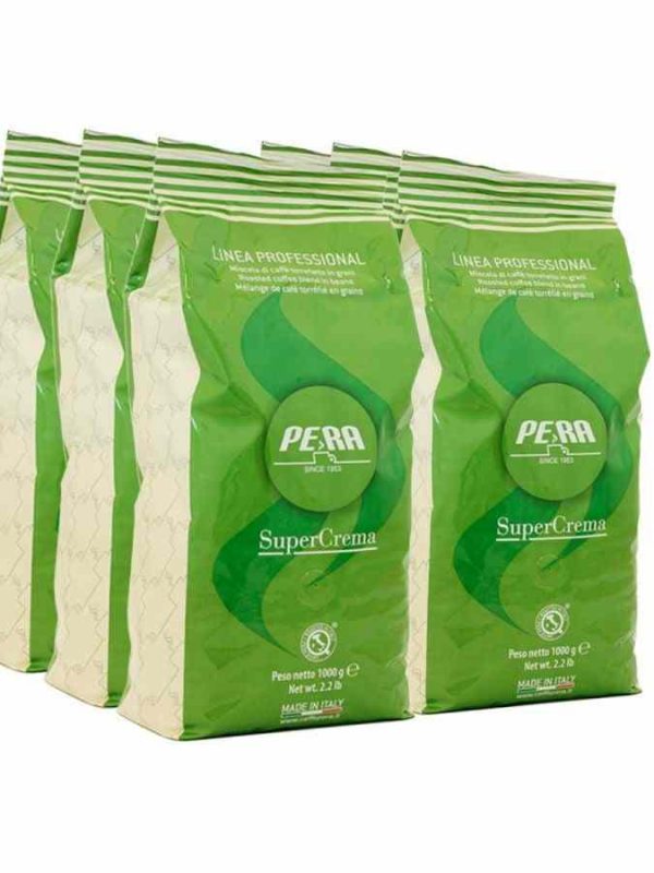 Indulge in the rich taste of Pear Super Crema Coffee beans - 6 packs of 1 kg each. Experience premium quality coffee at its finest!