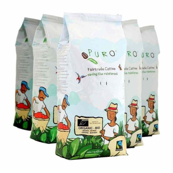 Premium Pure Organic Bio Coffee Beans - 9 x 1 kg Pack, Rich Aroma, Freshly Roasted & Sustainably Sourced for Your Coffee Enjoyment