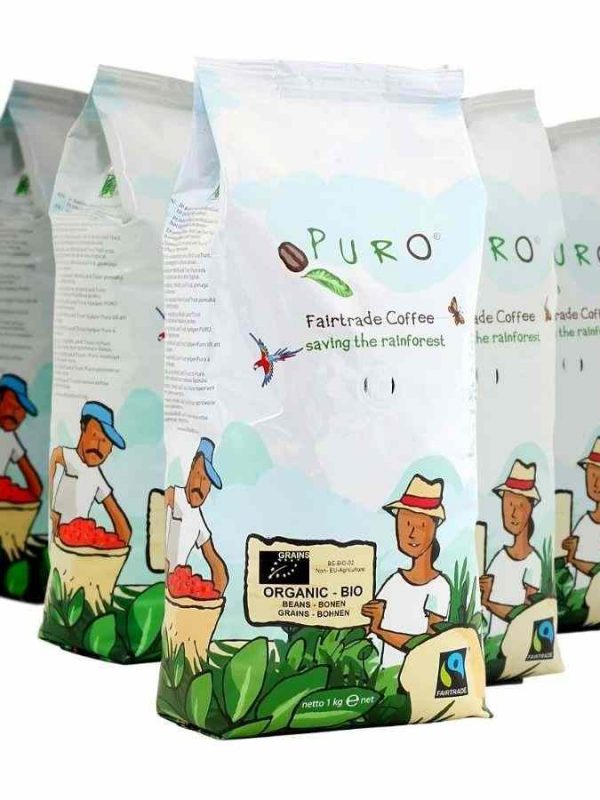 Premium Pure Organic Bio Coffee Beans - 9 x 1 kg Pack, Rich Aroma, Freshly Roasted & Sustainably Sourced for Your Coffee Enjoyment
