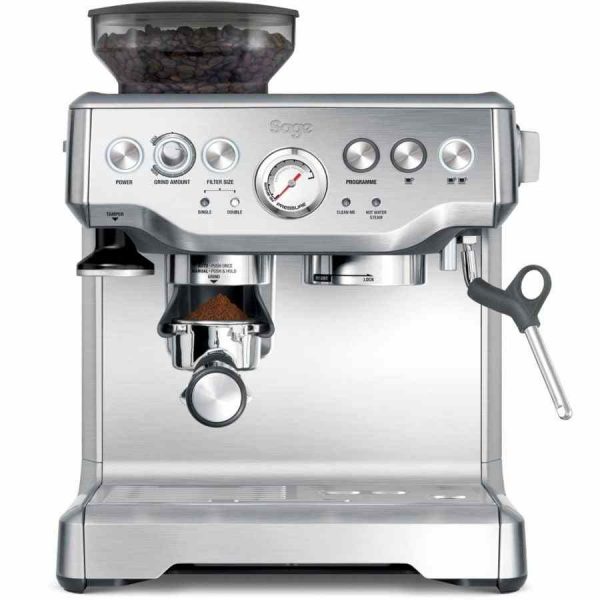 Experience barista-quality espresso at home with the Sage The Barista Express Espresso Machine in elegant silver finish.