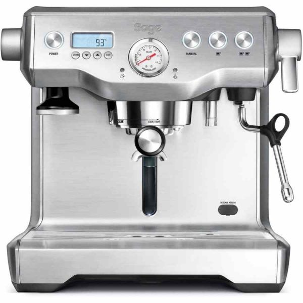 Sage the Dual Boiler Espresso Machine, Silver - Superior coffee making with precision control and sleek design for the perfect shot every time.