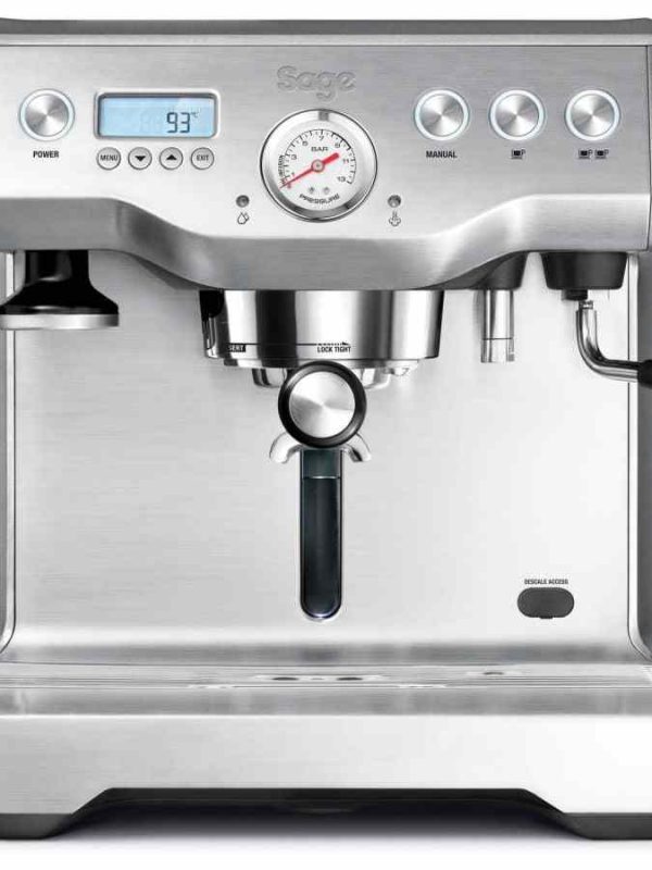 Sage the Dual Boiler Espresso Machine, Silver - Superior coffee making with precision control and sleek design for the perfect shot every time.