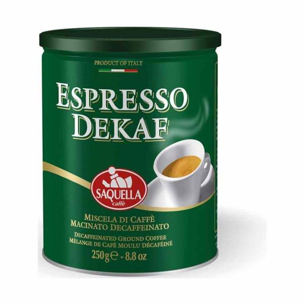 Saquella Espresso Dekaf Coffee Without Caffeine - Rich and Robust Flavor, Premium Blend for Coffee Lovers, Shop Now!