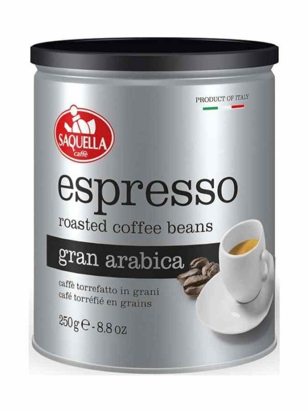 Premium Saquella Espresso Gran Arabica 250g Coffee Beans - Rich flavor and aroma for the perfect coffee experience