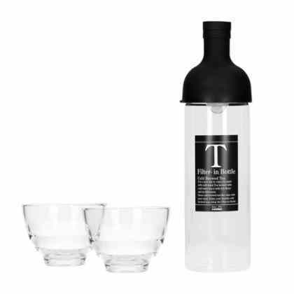 750ml Black Tea Set with Filter and Glasses for Cold Tea - Premium Quality Drinkware for Tea Lovers, Ideal for Serving and Enjoying Refreshing Beverages at Home or Outdoors
