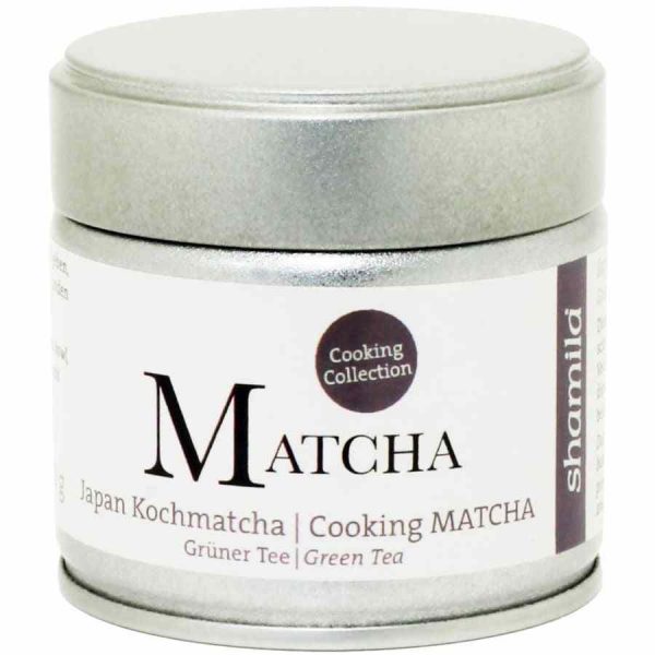 Authentic Shamila Japanese Cuisine Matcha Can 30g - Premium Green Tea Powder for Tea Lovers, 100% Pure and Ceremonial Grade