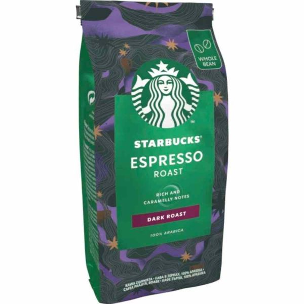 Premium Starbucks Espresso Roast 200g whole coffee beans - rich, intense flavor for your perfect cup of coffee, buy online now!