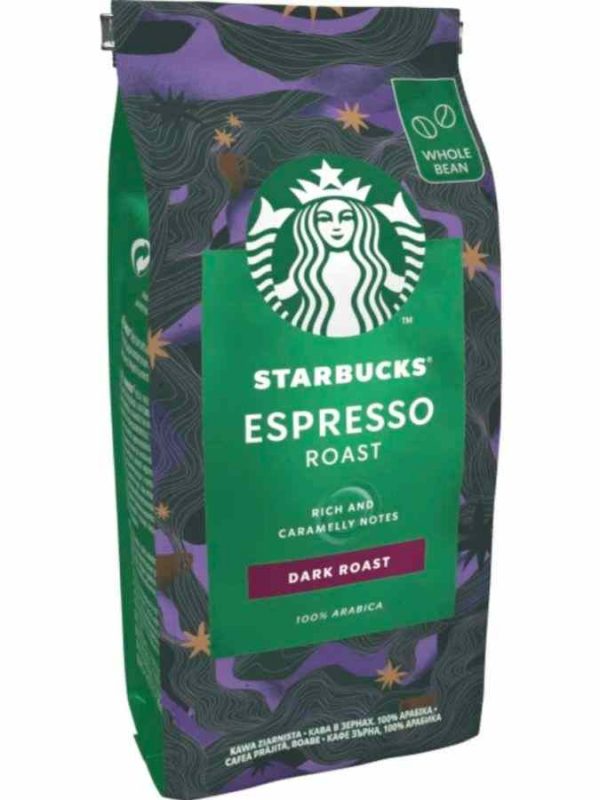 Premium Starbucks Espresso Roast 200g whole coffee beans - rich, intense flavor for your perfect cup of coffee, buy online now!