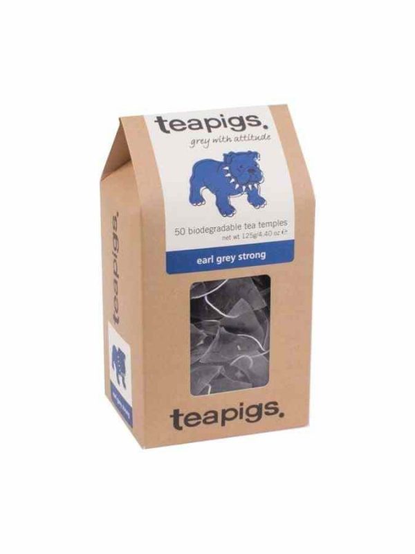 Earl Gray Teapigs Strong Tea Bags - Premium blend of robust black tea with distinctive bergamot flavor, perfect for tea enthusiasts.