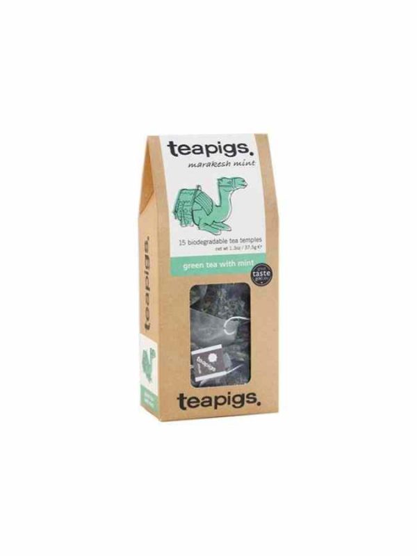 Teapigs Green Tea with Mint - Refreshing blend of premium green tea and mint in 15 convenient tea bags. Buy now for a revitalizing tea experience!