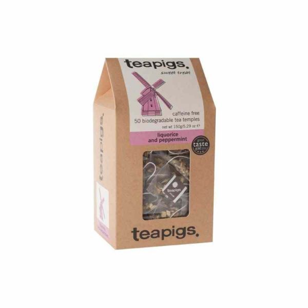 Indulge in Teapigs Licorice and Peppermint Tea Bags - A Delicious Blend of Sweet Licorice and Refreshing Peppermint. Perfect for Tea Lovers!