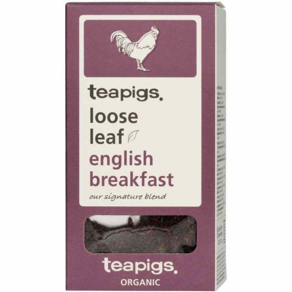 Premium Teapigs Organic English Breakfast Loose Leaf 100g for a delightful morning brew - perfectly balanced flavors, ideal for tea lovers.