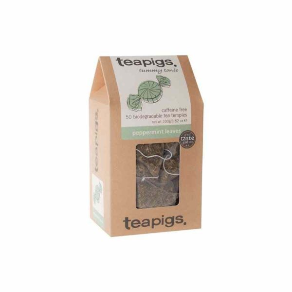 Teapigs Peppermint Tea Bags - Refreshing Herbal Tea Infusion for Relaxation and Digestive Health, 100% Natural Ingredients, 20 Count