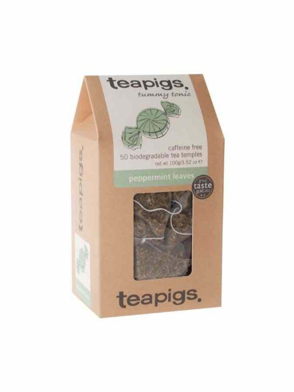 Teapigs Peppermint Tea Bags - Refreshing Herbal Tea Infusion for Relaxation and Digestive Health, 100% Natural Ingredients, 20 Count