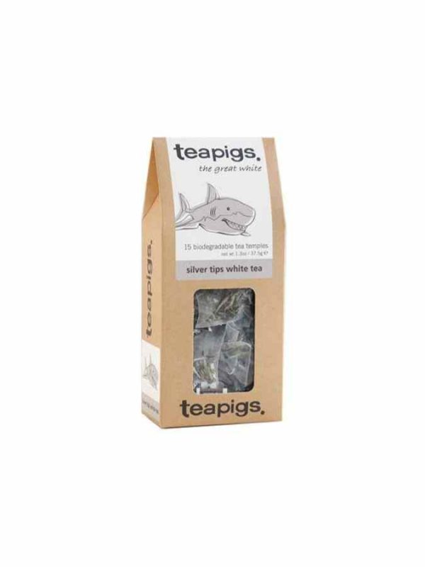 Teapigs Silver Tips White Tea 15 Tea Bags - Premium quality white tea bags for a luxurious tea experience at home, 15 count