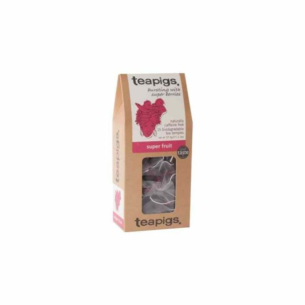 Teapigs Super Fruit Tea Bags - Delicious and Energizing Blend of Premium Fruits in Convenient Tea Bags for an Exquisite Tea Experience