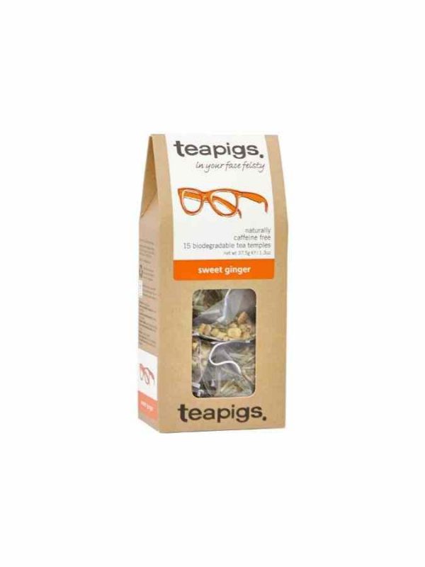 Indulge in Teapigs Sweet Ginger Tea with 15 Tea Bags - A luxurious blend of vibrant ginger and aromatic sweetness for a delightful tea experience!